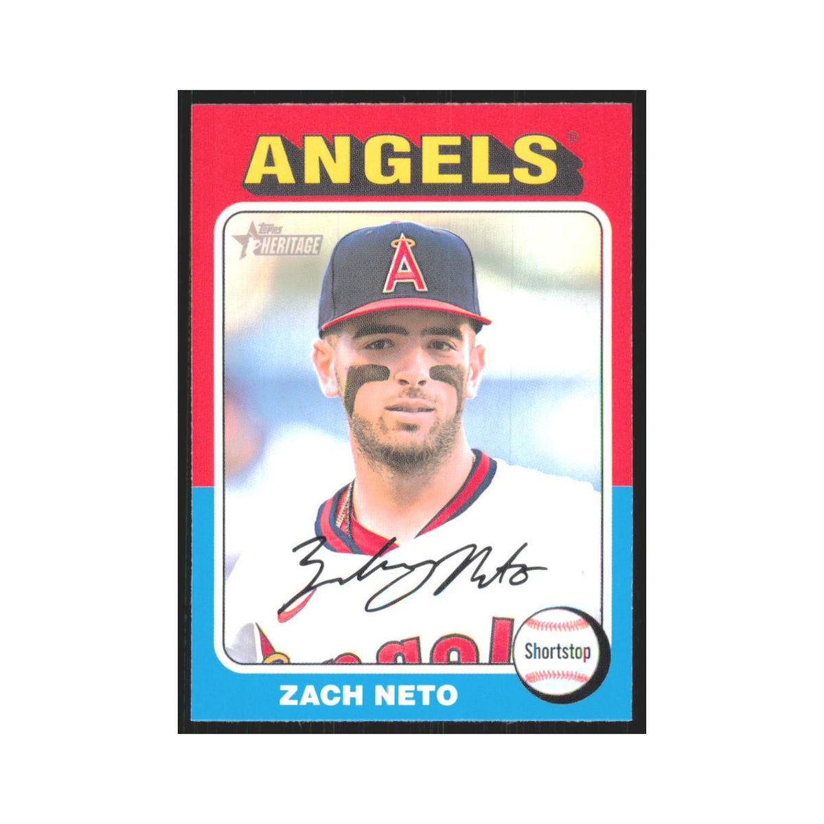 Zach Neto 2024 Topps Heritage #265 Los Angeles Angels Baseball Card NM
