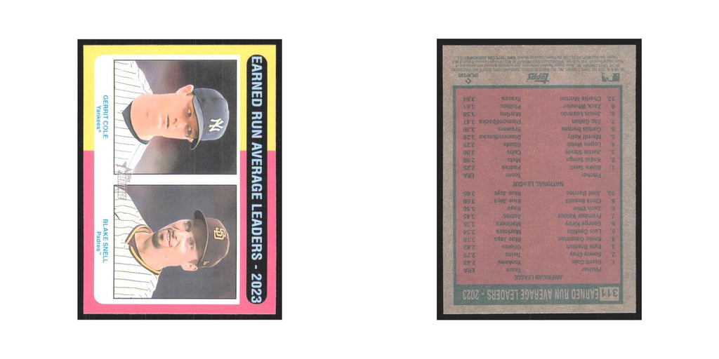Gerrit Cole   Blake Snell 2024 Topps Heritage #311 NM