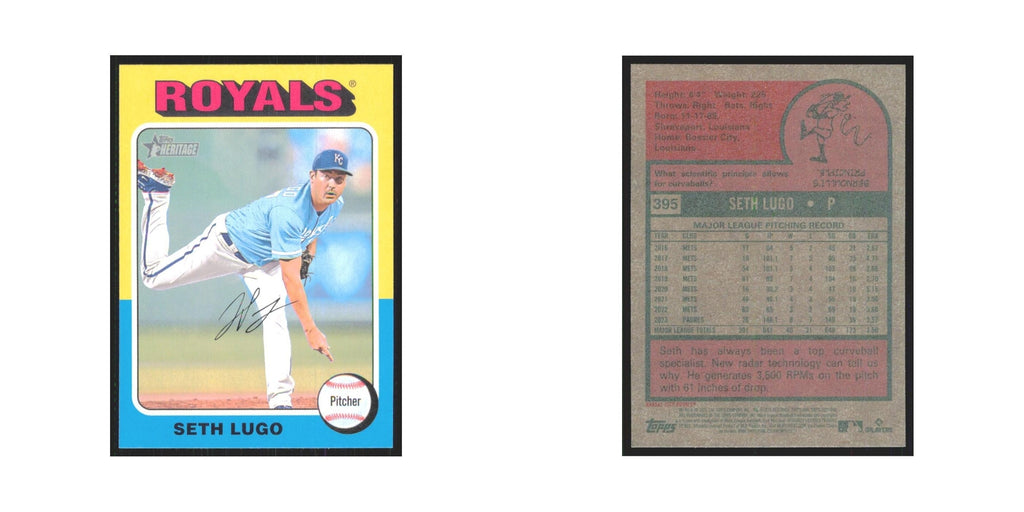 Seth Lugo 2024 Topps Heritage #395 Kansas City Royals Baseball Card NM