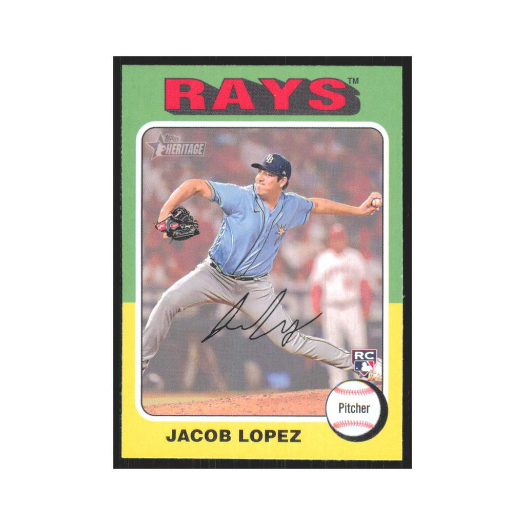 Jacob Lopez Rookie 2024 Topps Heritage #285 Tampa Bay Rays Baseball Card NM