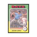 Jacob Lopez Rookie 2024 Topps Heritage #285 Tampa Bay Rays Baseball Card NM