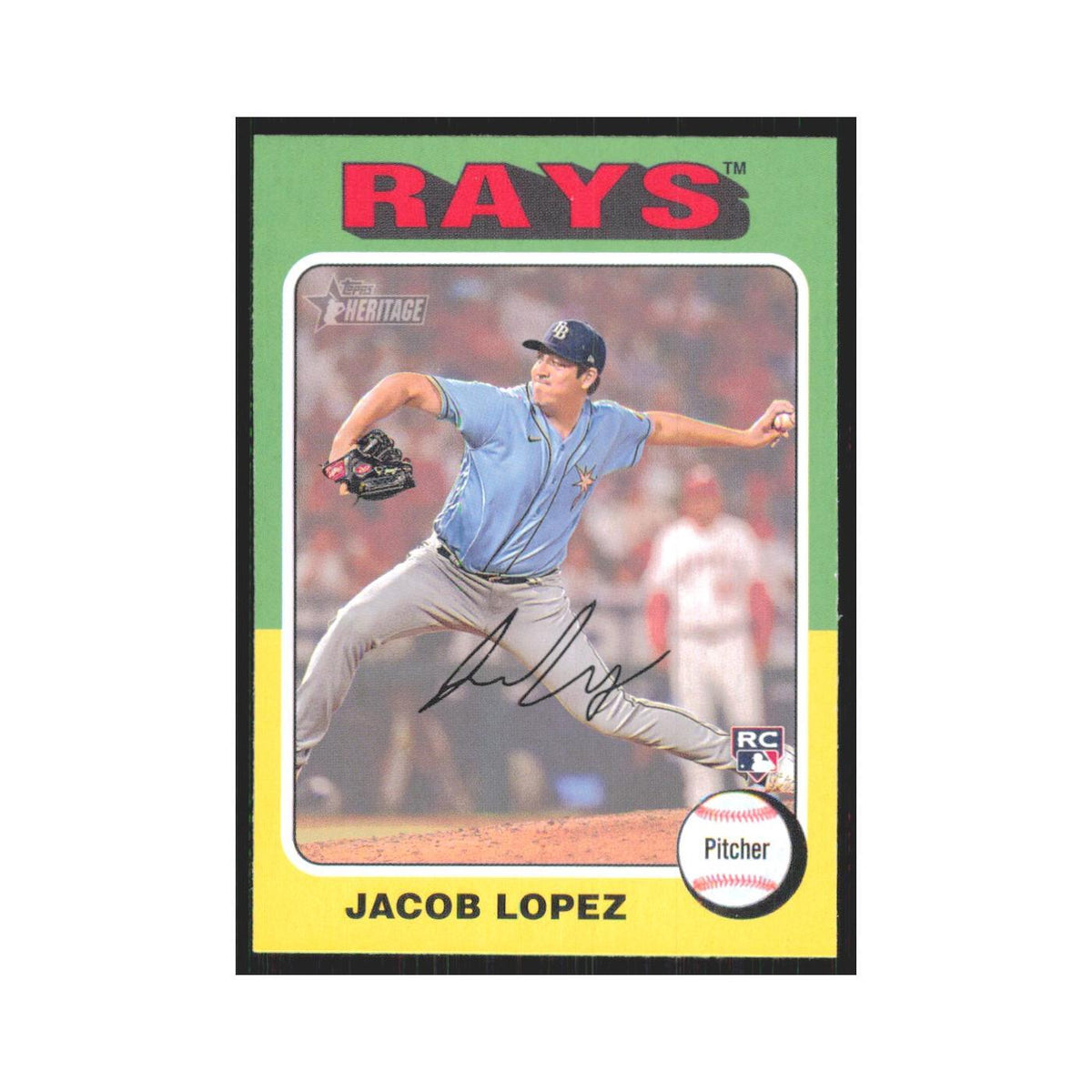 Jacob Lopez Rookie 2024 Topps Heritage #285 Tampa Bay Rays Baseball Card NM