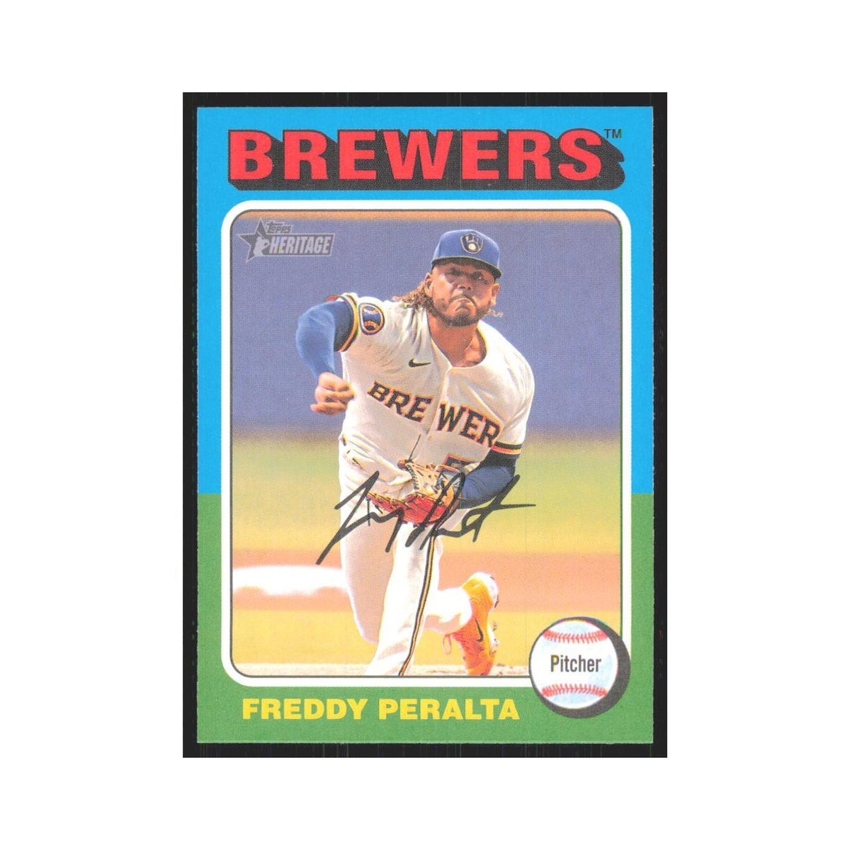 Freddy Peralta 2024 Topps Heritage #73 Milwaukee Brewers Baseball Card NM