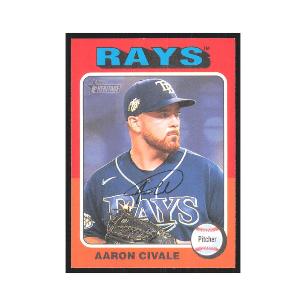 Aaron Civale 2024 Topps Heritage #80 Tampa Bay Rays Baseball Card NM