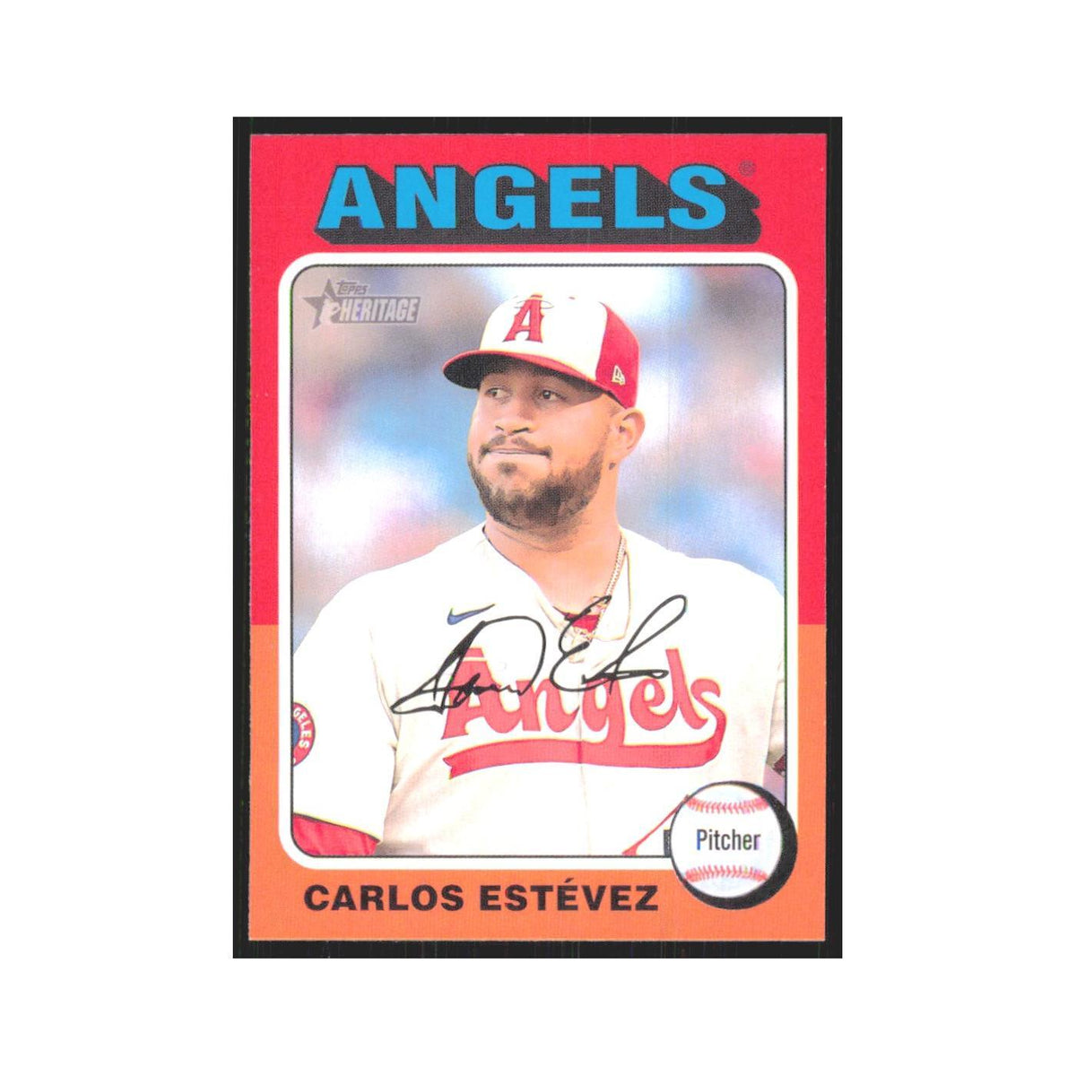 Carlos Estevez 2024 Topps Heritage #498 Los Angeles Angels Baseball Card NM