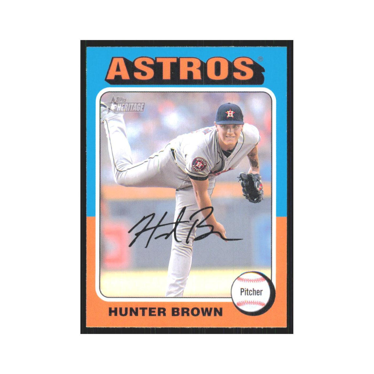 Hunter Brown 2024 Topps Heritage #156 Houston Astros Baseball Card NM