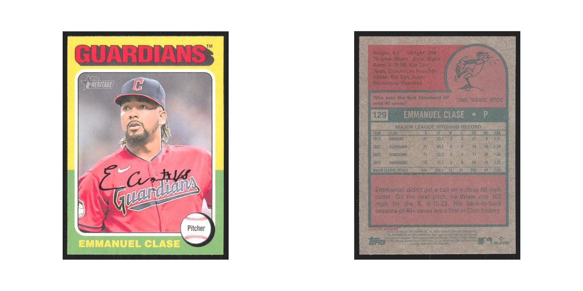 Emmanuel Clase 2024 Topps Heritage #129 Cleveland Guardians Baseball Card NM