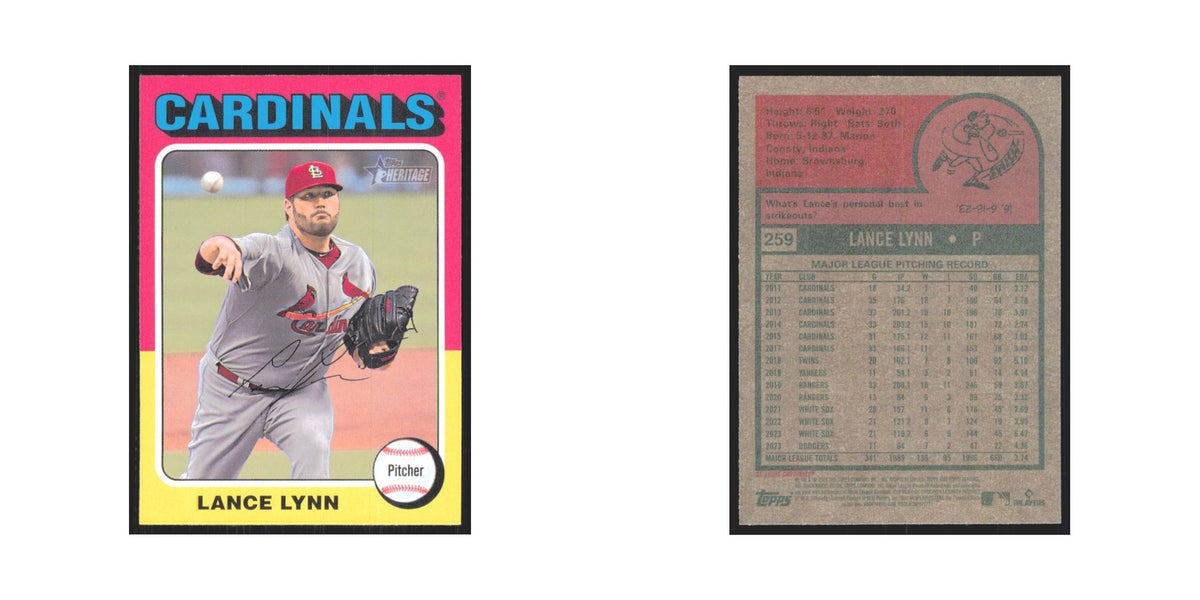 Lance Lynn 2024 Topps Heritage #259 St. Louis Cardinals Baseball Card NM