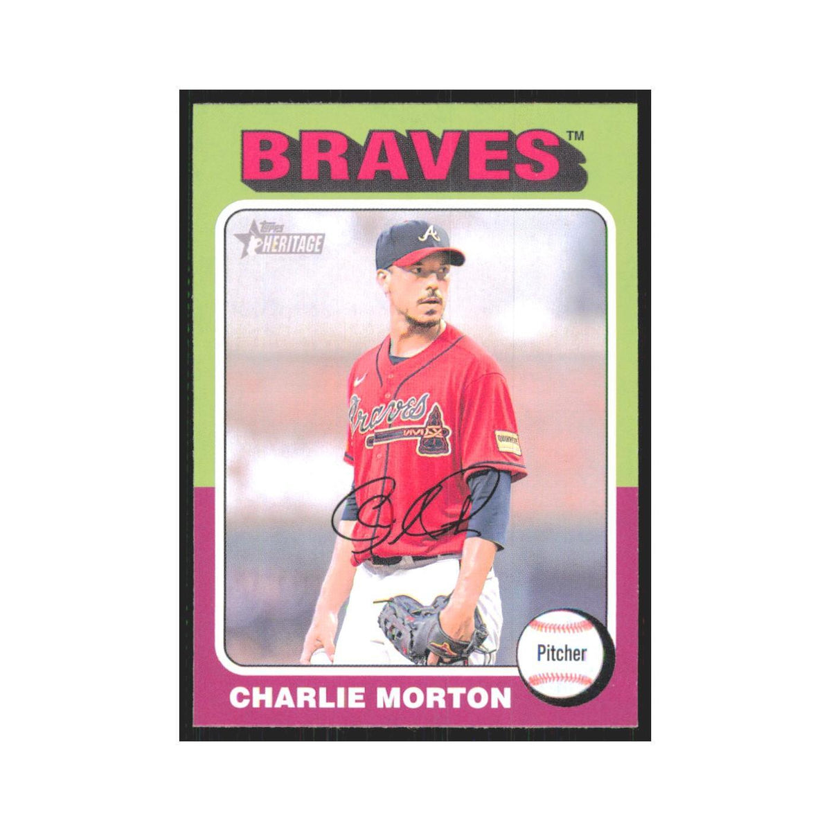 Charlie Morton 2024 Topps Heritage #244 Atlanta Braves Baseball Card NM