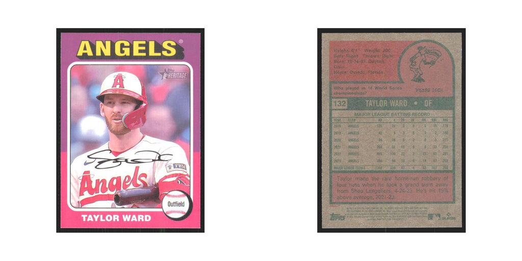 Taylor Ward 2024 Topps Heritage #132 Los Angeles Angels Baseball Card NM