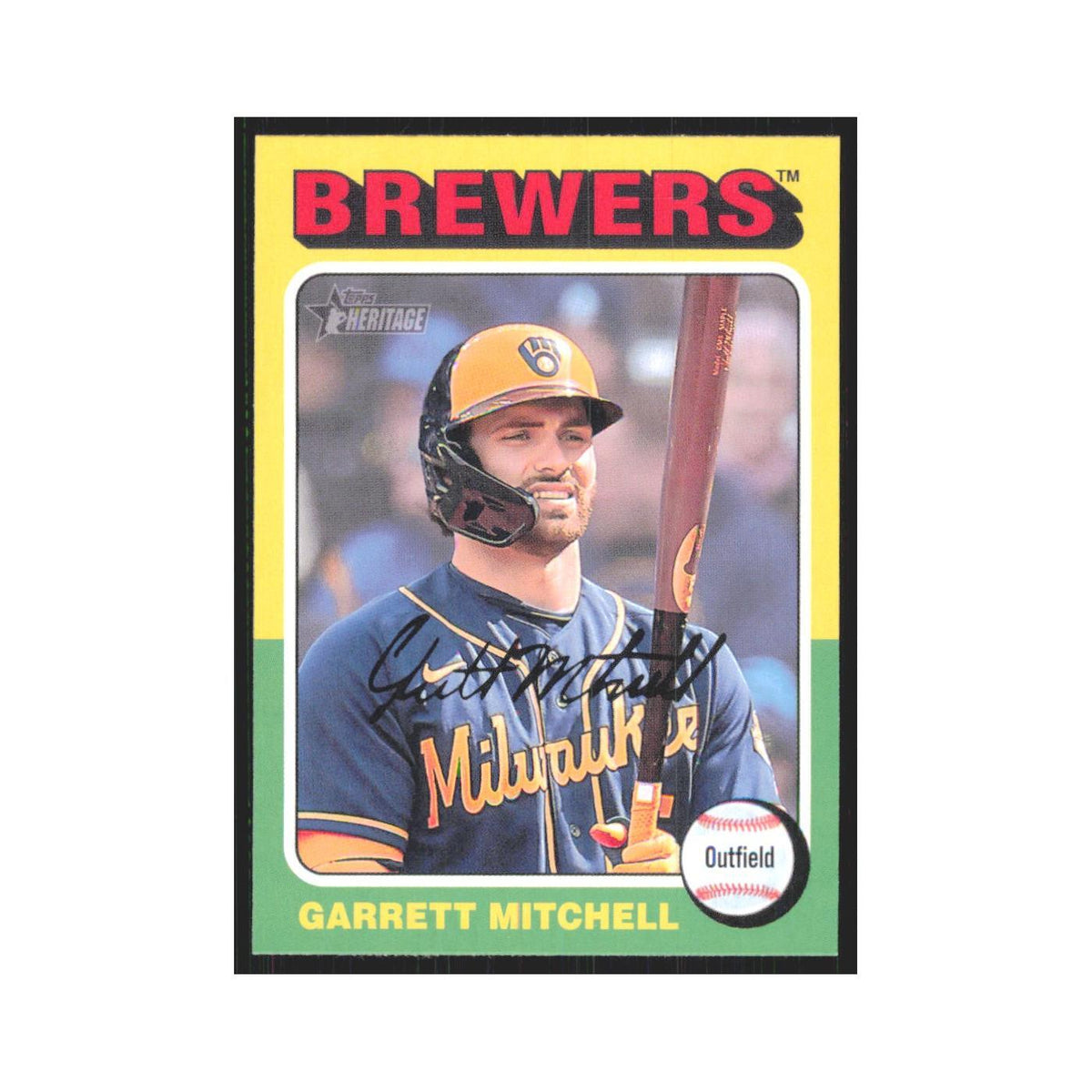 Garrett Mitchell 2024 Topps Heritage #445 Milwaukee Brewers Baseball Card NM