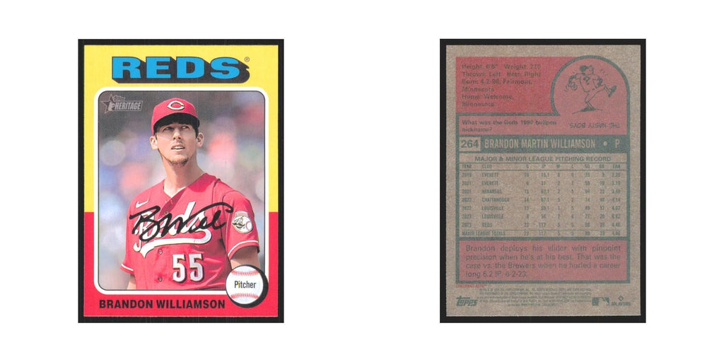 Brandon Williamson 2024 Topps Heritage #264 Cincinnati Reds Baseball Card NM