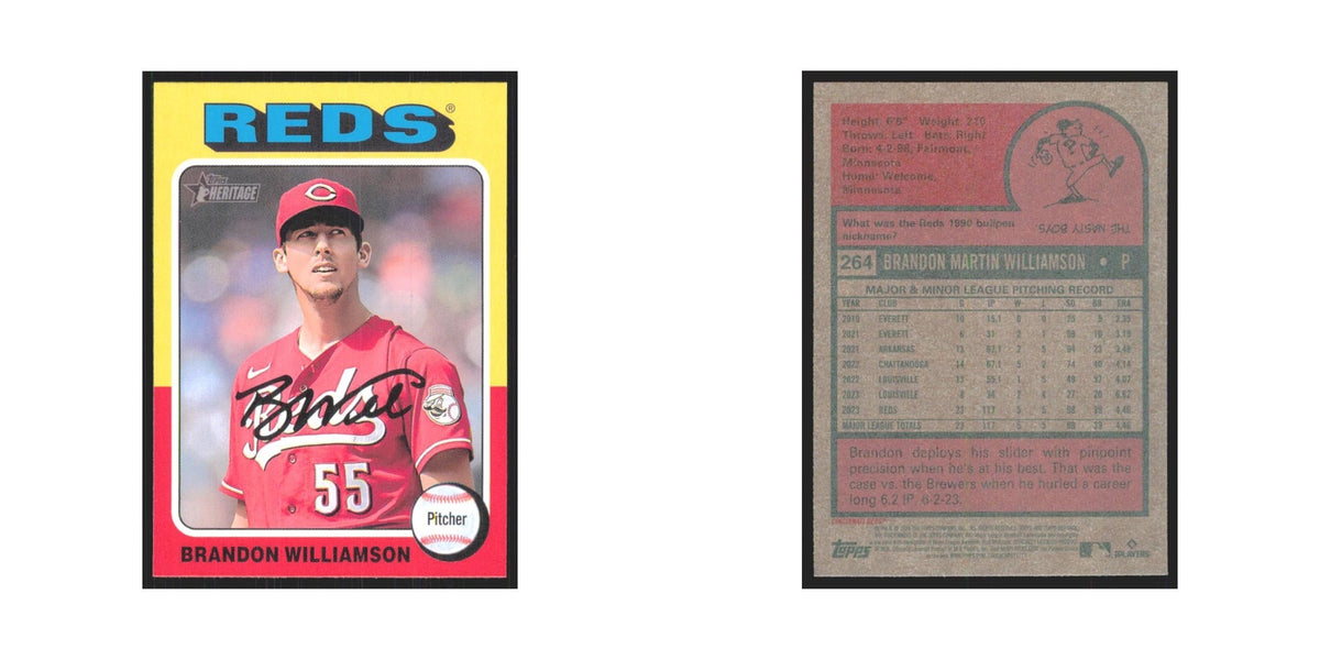 Brandon Williamson 2024 Topps Heritage #264 Cincinnati Reds Baseball Card NM