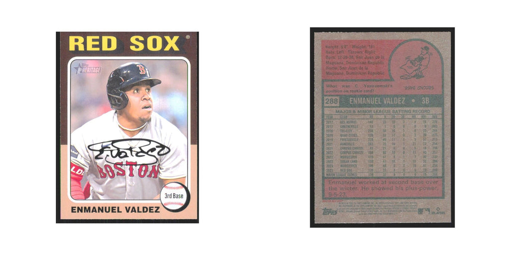 Enmanuel Valdez 2024 Topps Heritage #288 Boston Red Sox Baseball Card NM