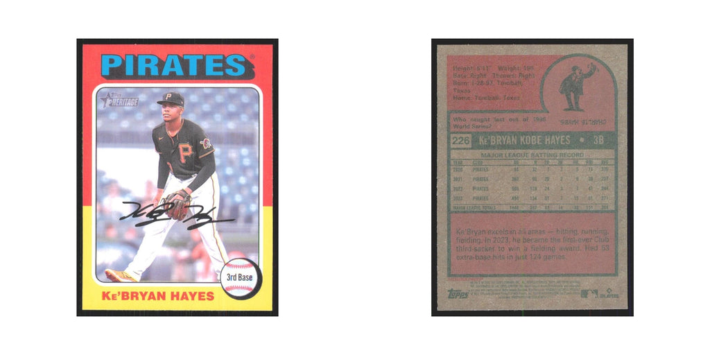 Ke Bryan Hayes 2024 Topps Heritage #226 Pittsburgh Pirates Baseball Card NM