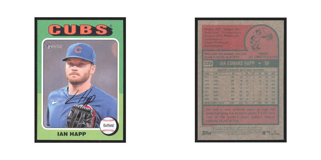 Ian Happ 2024 Topps Heritage #339 Chicago Cubs Baseball Card NM