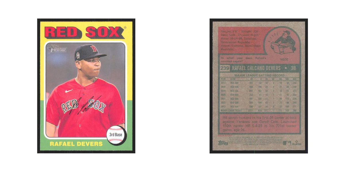 Rafael Devers 2024 Topps Heritage #239 Boston Red Sox Baseball Card NM