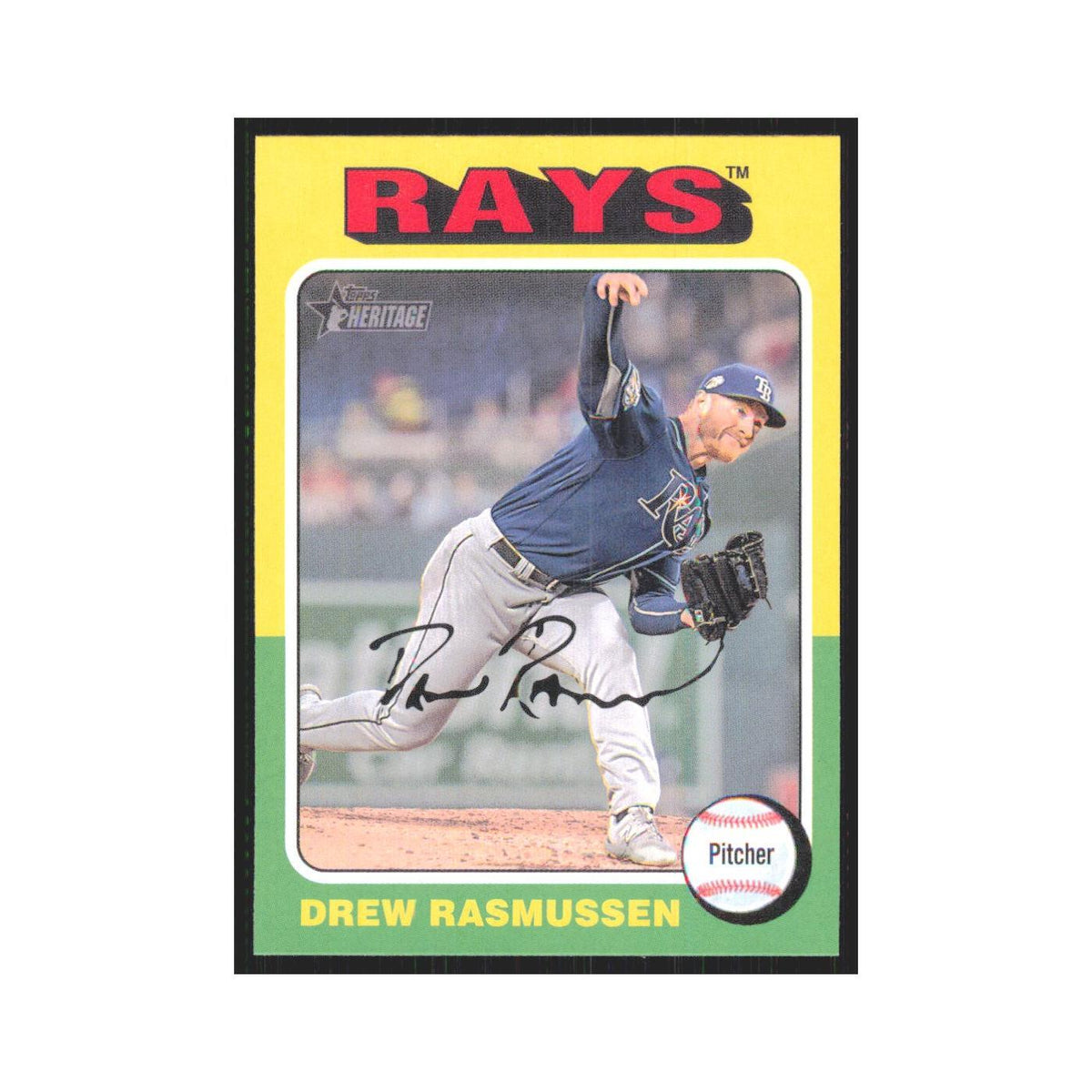 Drew Rasmussen 2024 Topps Heritage #340 Tampa Bay Rays Baseball Card NM