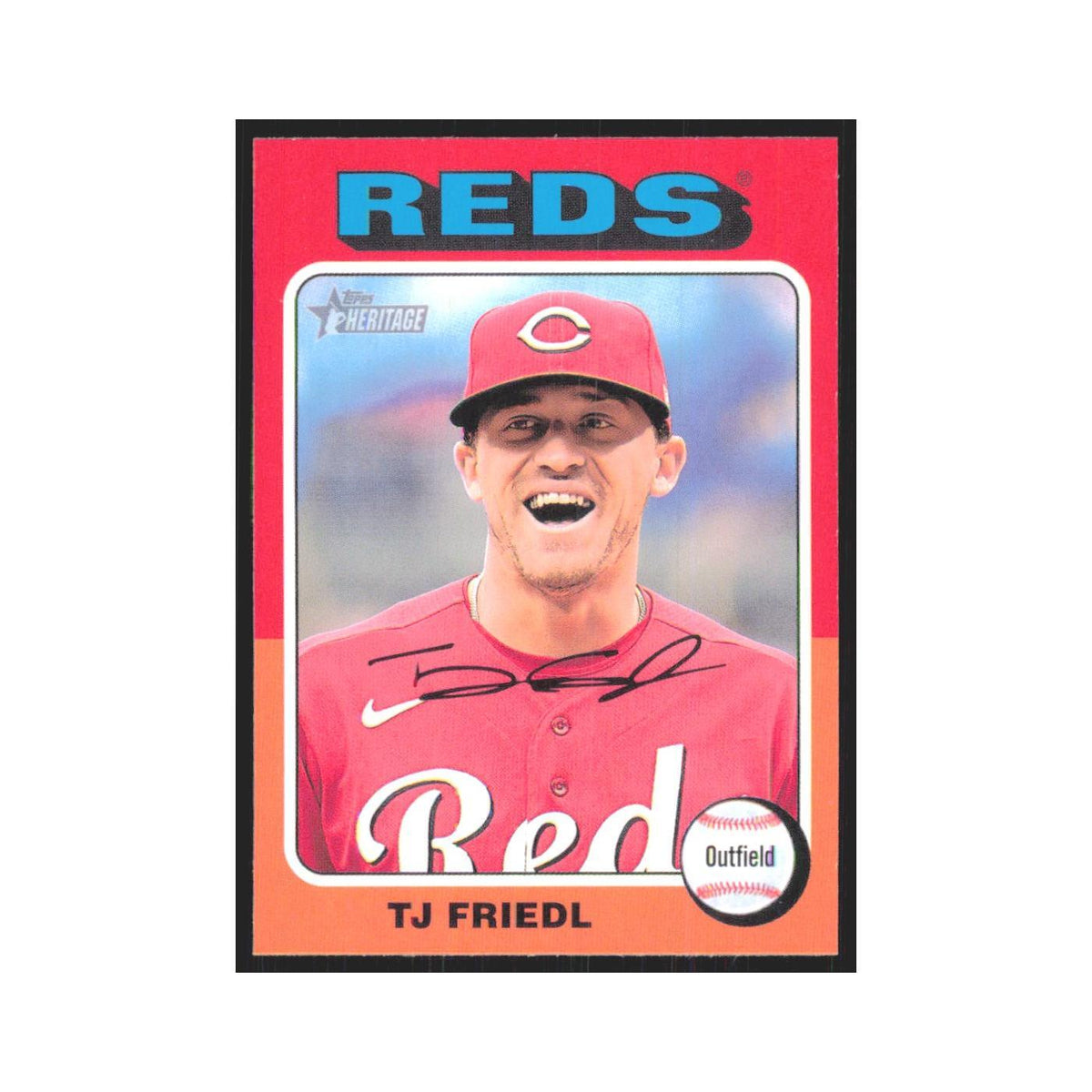TJ Friedl 2024 Topps Heritage #336 Cincinnati Reds Baseball Card NM
