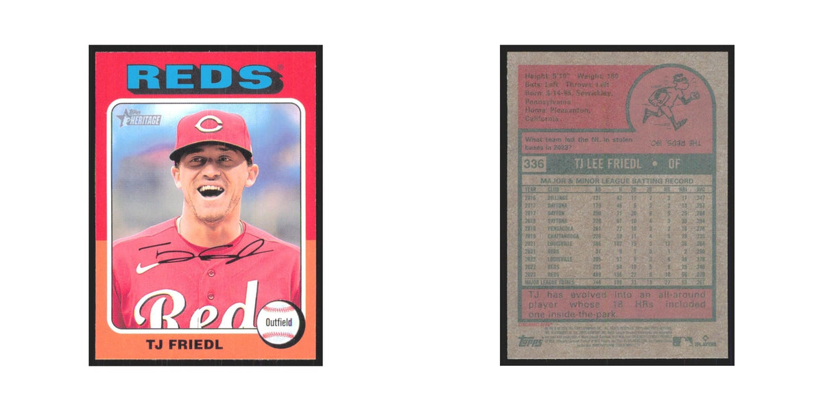 TJ Friedl 2024 Topps Heritage #336 Cincinnati Reds Baseball Card NM