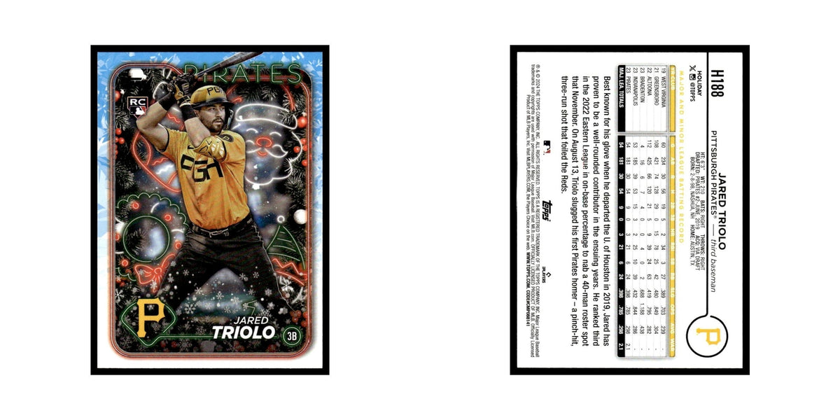 Jared Triolo Rookie 2024 Topps Holiday #H188 Pittsburgh Pirates Baseball Card NM