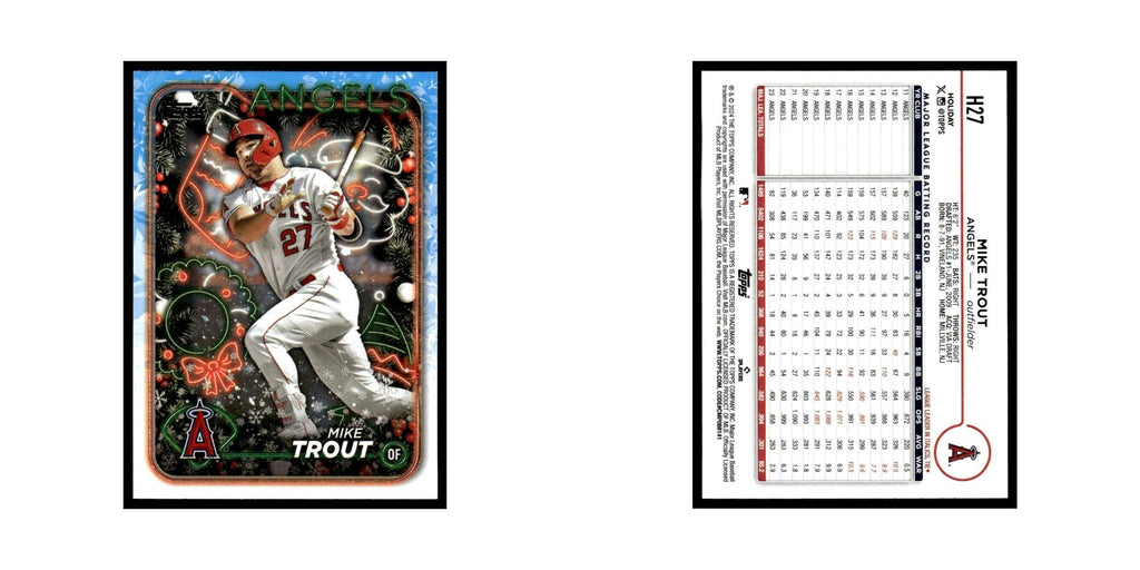 Mike Trout 2024 Topps Holiday #H27 Los Angeles Angels Baseball Card NM