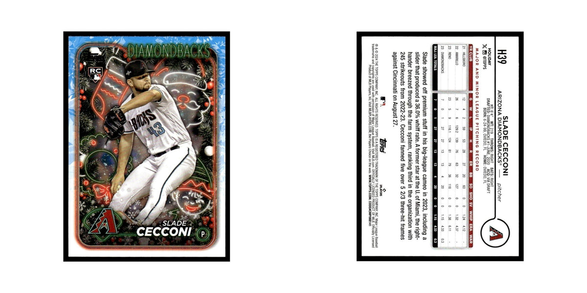 Slade Cecconi Rookie 2024 Topps Holiday #H39 Arizona Diamondbacks NM