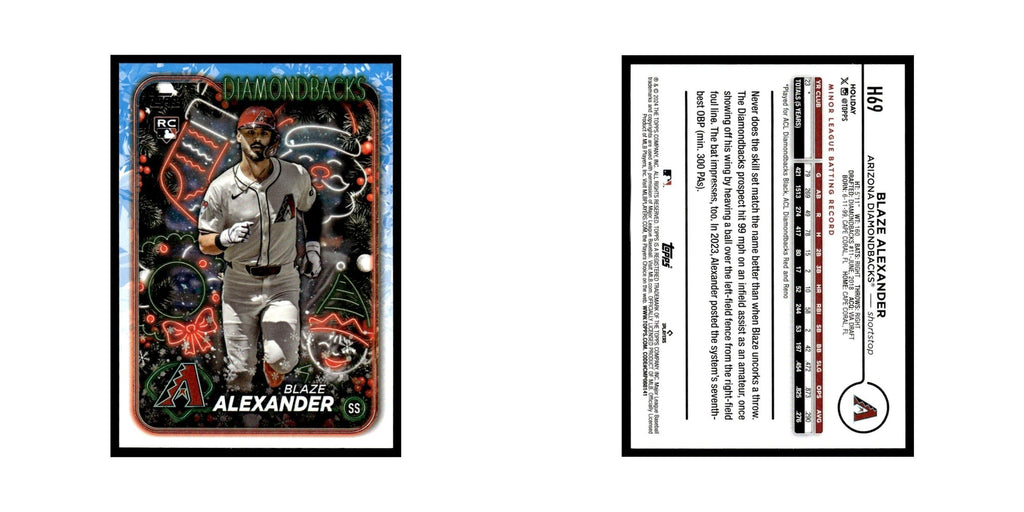 Blaze Alexander 2024 Topps Holiday #H69 Arizona Diamondbacks Baseball Card NM