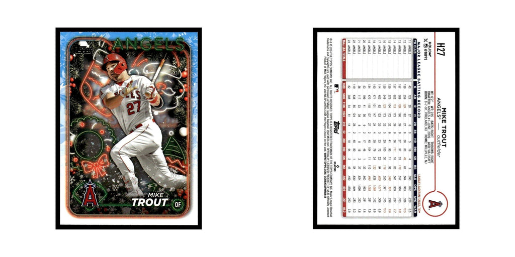 Mike Trout 2024 Topps Holiday #H27 Los Angeles Angels Baseball Card NM