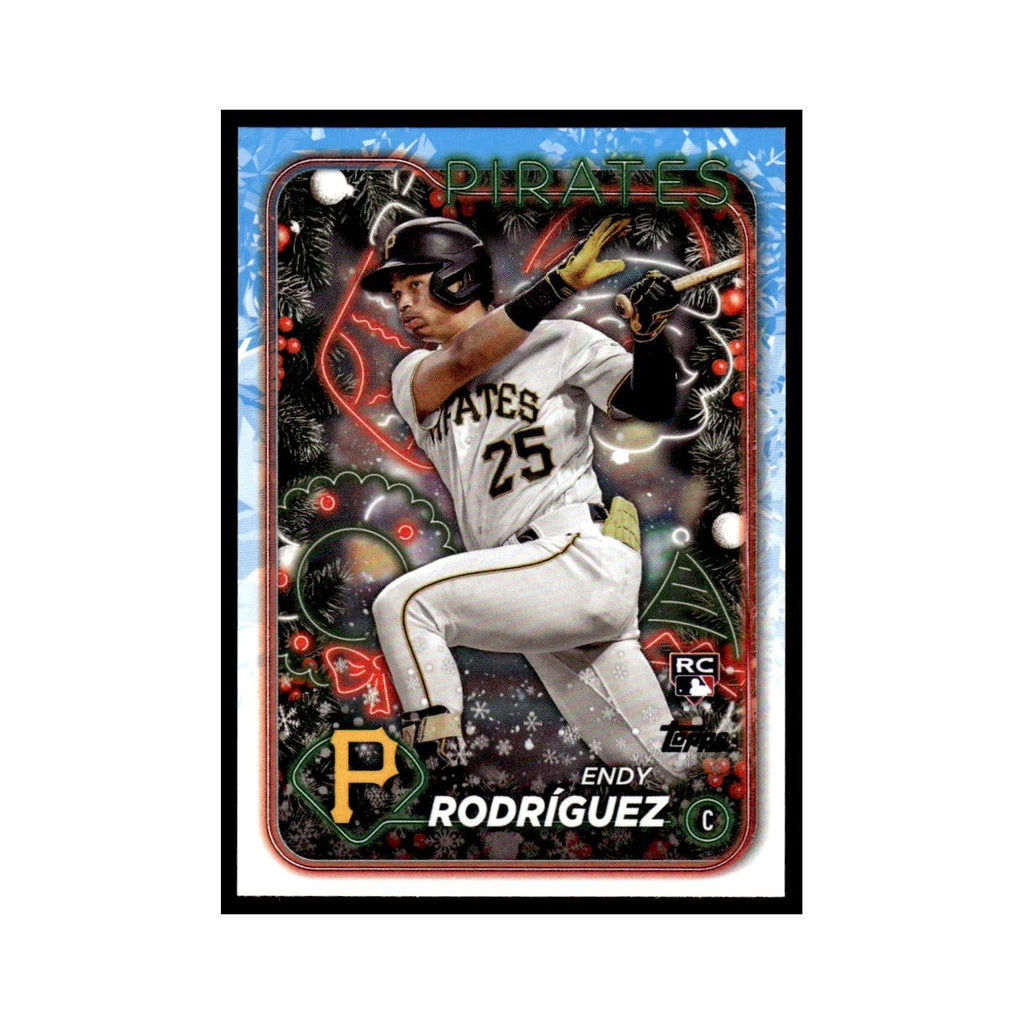 Endy Rodríguez Rookie 2024 Topps Holiday #H9 Pittsburgh Pirates Baseball Card NM