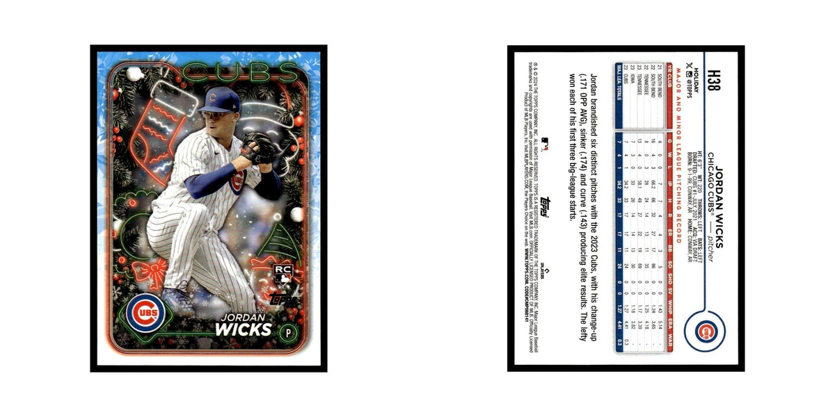 Jordan Wicks Rookie 2024 Topps Holiday #H38 Chicago Cubs Baseball Card NM