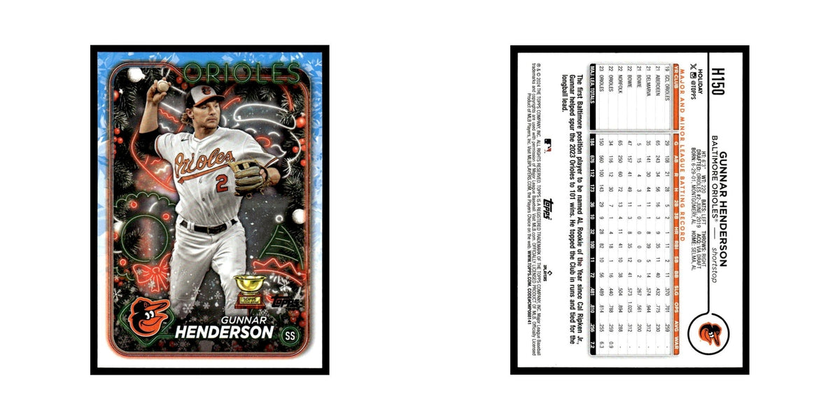 Gunnar Henderson 2024 Topps Holiday #H150 Baltimore Orioles Baseball Card NM