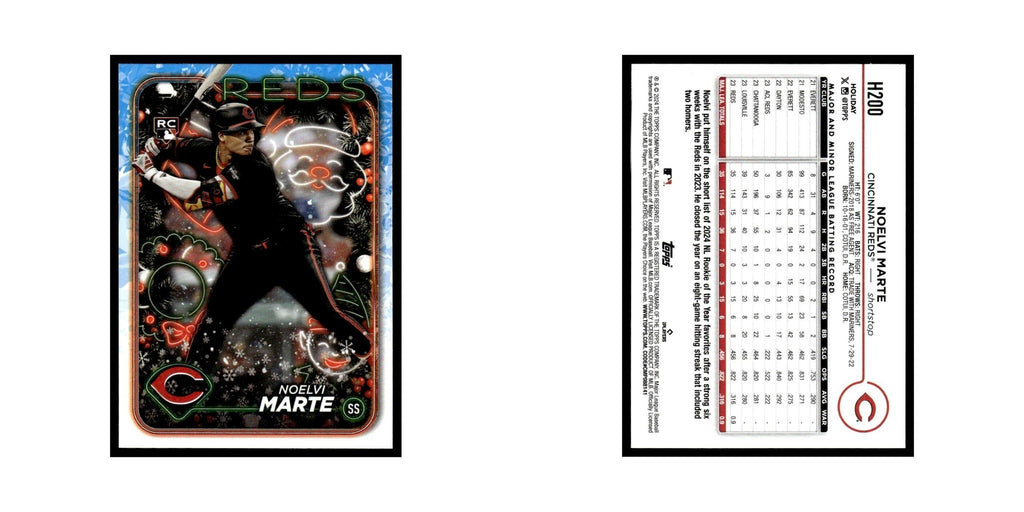Noelvi Marte Rookie 2024 Topps Holiday #H200 Cincinnati Reds Baseball Card NM