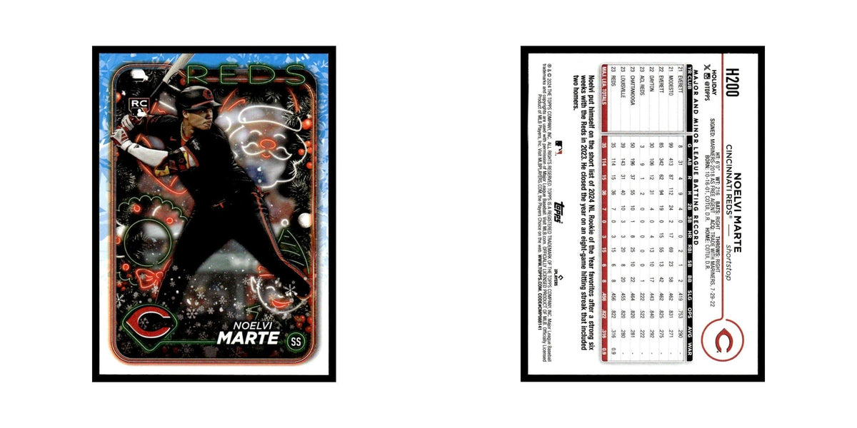 Noelvi Marte Rookie 2024 Topps Holiday #H200 Cincinnati Reds Baseball Card NM