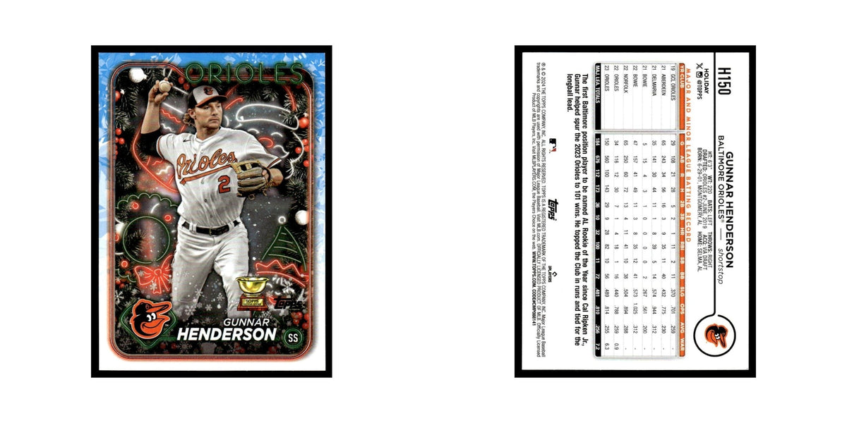 Gunnar Henderson 2024 Topps Holiday #H150 Baltimore Orioles Baseball Card NM