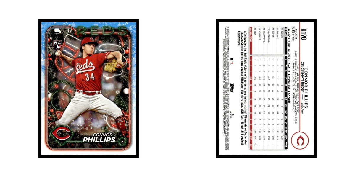 Connor Phillips Rookie 2024 Topps Holiday #H198 Cincinnati Reds Baseball Card NM