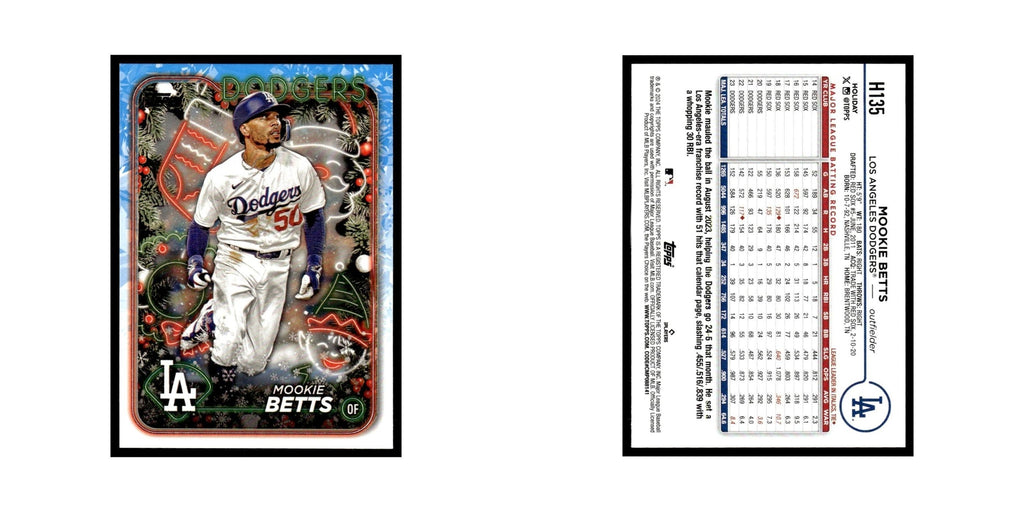 Mookie Betts 2024 Topps Holiday #H135 Los Angeles Dodgers Baseball Card NM