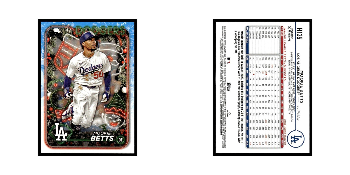 Mookie Betts 2024 Topps Holiday #H135 Los Angeles Dodgers Baseball Card NM