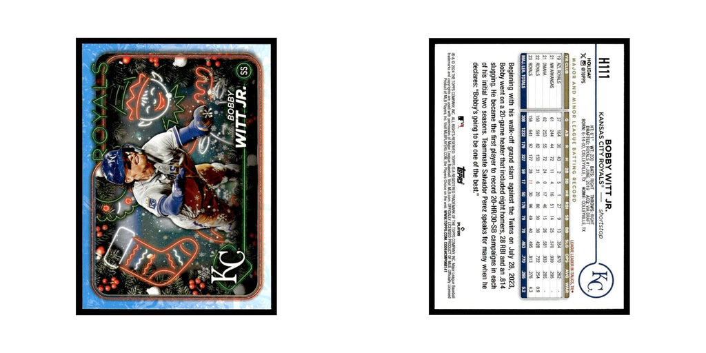 Bobby Witt Jr. 2024 Topps Holiday #H111 Kansas City Royals Baseball Card NM