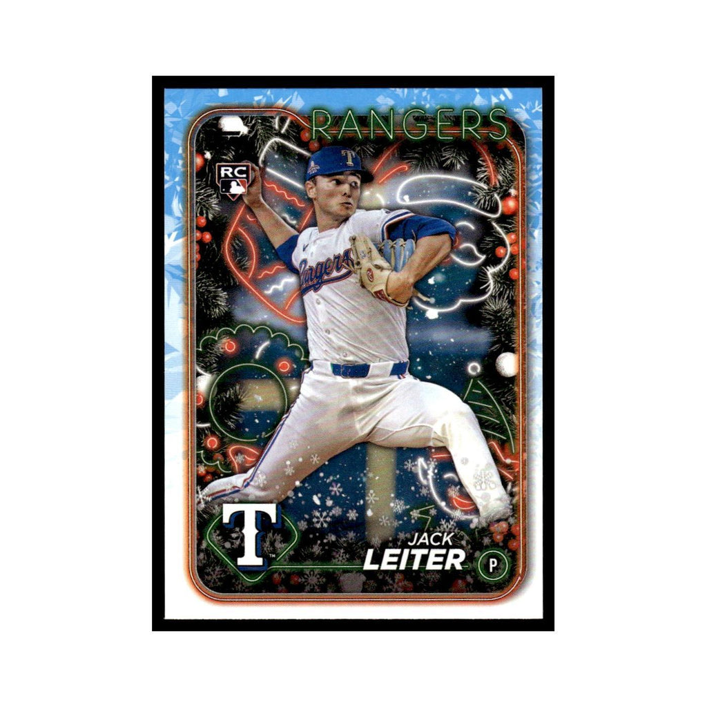Jack Leiter Rookie 2024 Topps Holiday #H155 Texas Rangers Baseball Card NM