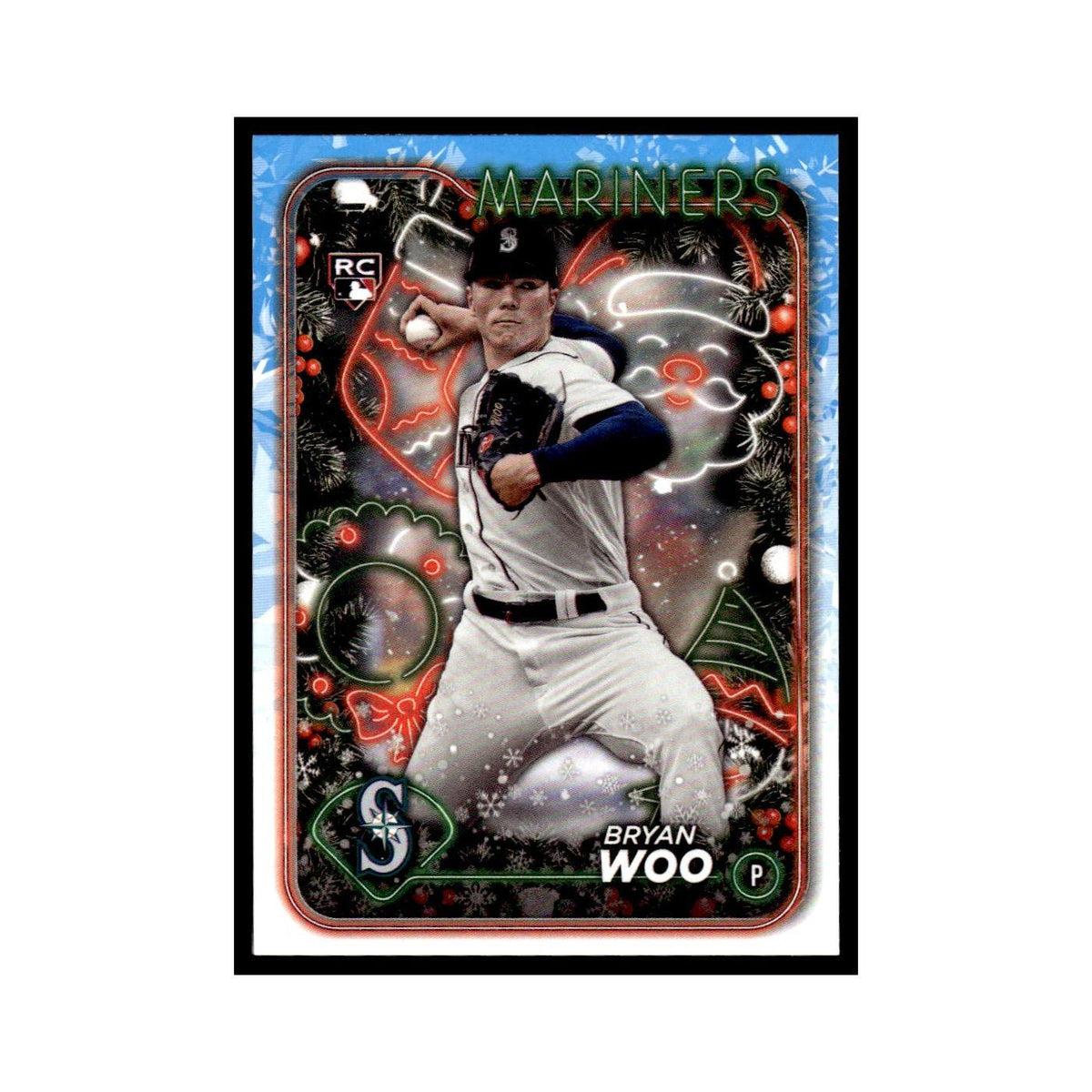 Bryan Woo Rookie 2024 Topps Holiday #H193 Seattle Mariners Baseball Card NM
