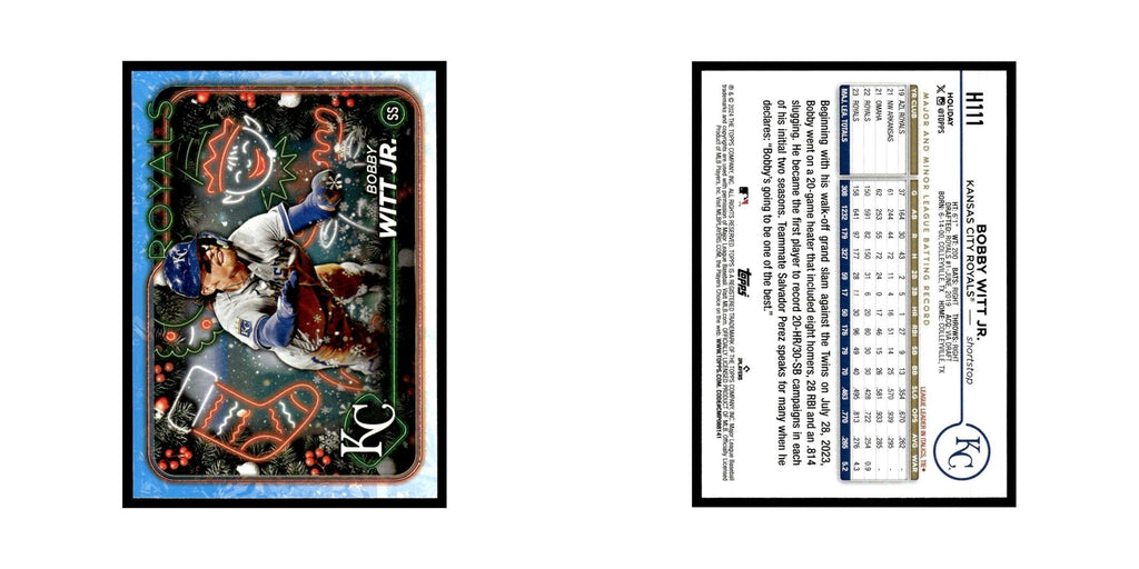 Bobby Witt Jr. 2024 Topps Holiday #H111 Kansas City Royals Baseball Card NM