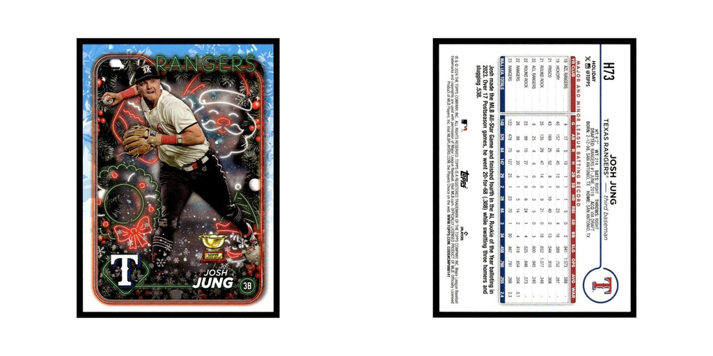 Josh Jung 2024 Topps Holiday #H73 Texas Rangers Baseball Card NM