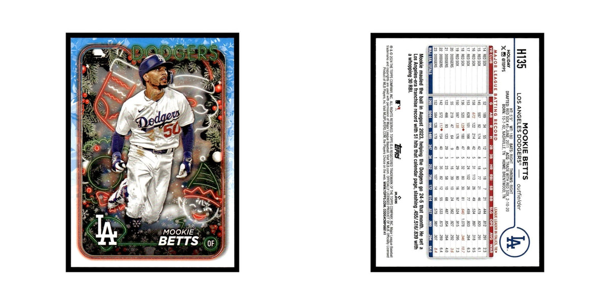 Mookie Betts 2024 Topps Holiday #H135 Los Angeles Dodgers Baseball Card NM