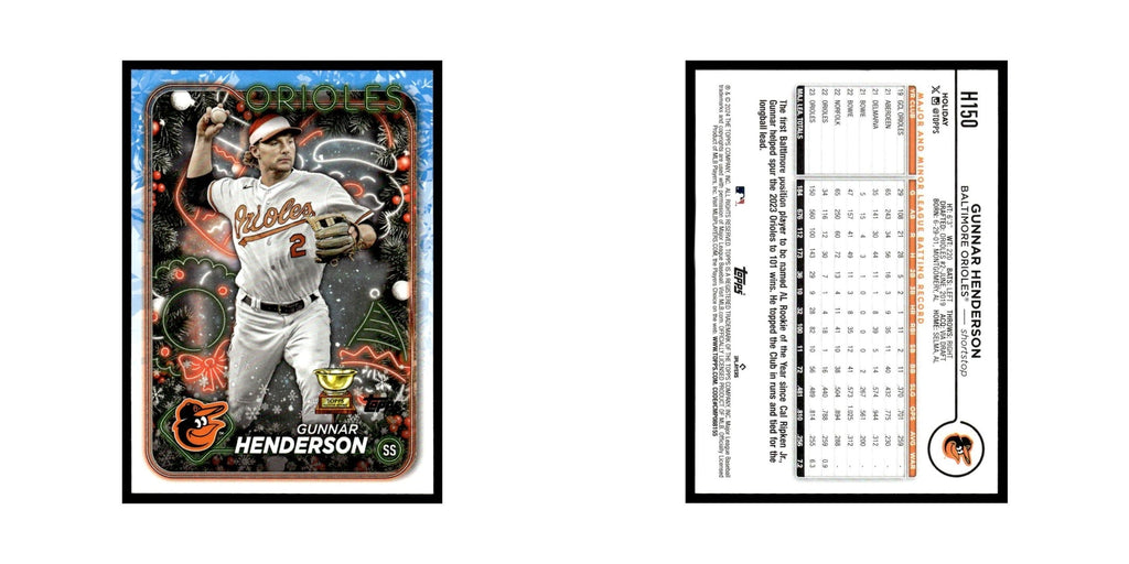 Gunnar Henderson 2024 Topps Holiday #H150 Baltimore Orioles Baseball Card NM