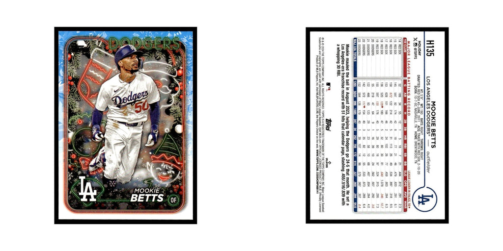 Mookie Betts 2024 Topps Holiday #H135 Los Angeles Dodgers Baseball Card NM