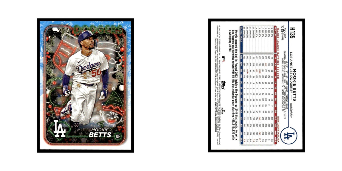 Mookie Betts 2024 Topps Holiday #H135 Los Angeles Dodgers Baseball Card NM