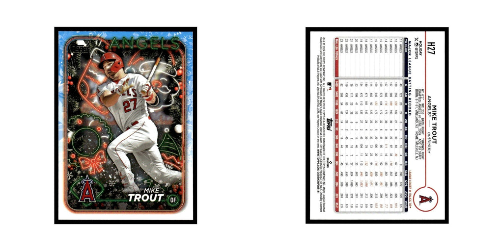 Mike Trout 2024 Topps Holiday #H27 Los Angeles Angels Baseball Card NM