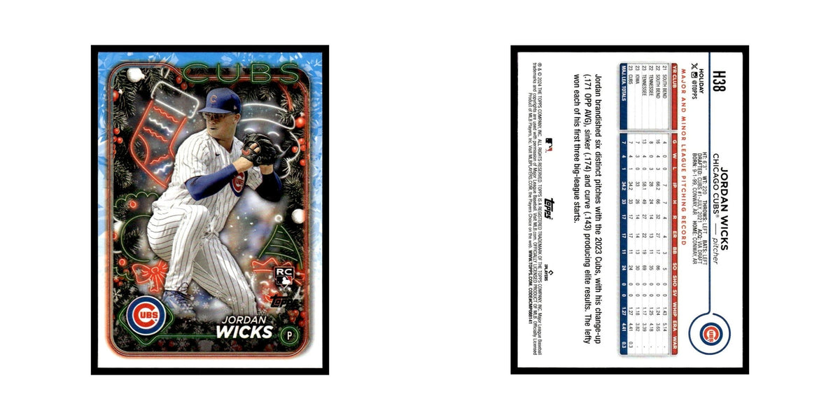 Jordan Wicks Rookie 2024 Topps Holiday #H38 Chicago Cubs Baseball Card NM