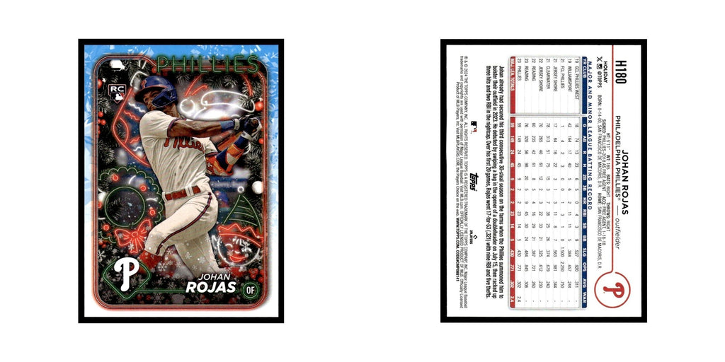 Johan Rojas Rookie 2024 Topps Holiday #H180 Philadelphia Phillies NM